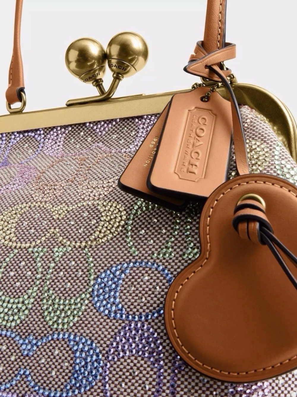 Coach Rainbow Crystal Kisslock Bag BNWT - Picture 11 of 12